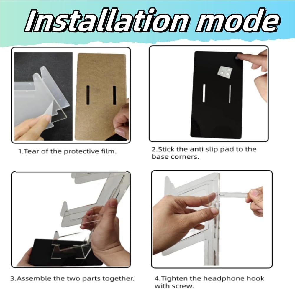 Universal Dual Game Controller Holder Desk Stand for PS4 PS5 Xbox ONE Switch, Perfect Display and V1259-DP01-A-2976