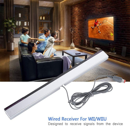 Wii Sensor Bar, Wired Infrared Sensor Bar IR Signal Ray Sensor Bar for Nintendo Wii and Wii U Console V1259-DP01-A-2980