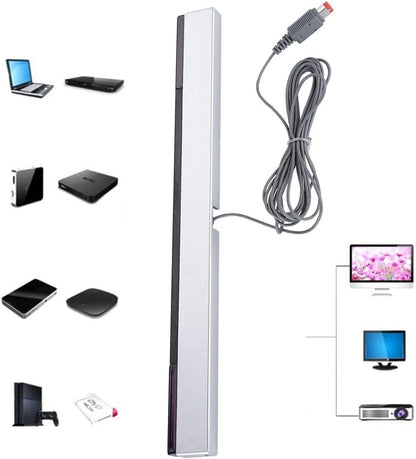 Wii Sensor Bar, Wired Infrared Sensor Bar IR Signal Ray Sensor Bar for Nintendo Wii and Wii U Console V1259-DP01-A-2980