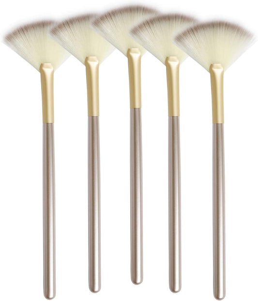 Slim Soft Facial Fan Brush,Makeup Cosmetic Multi Use, Mask Acid Applicator for Glycolic Peel Masques,Chemical V1259-DP01-A-2983