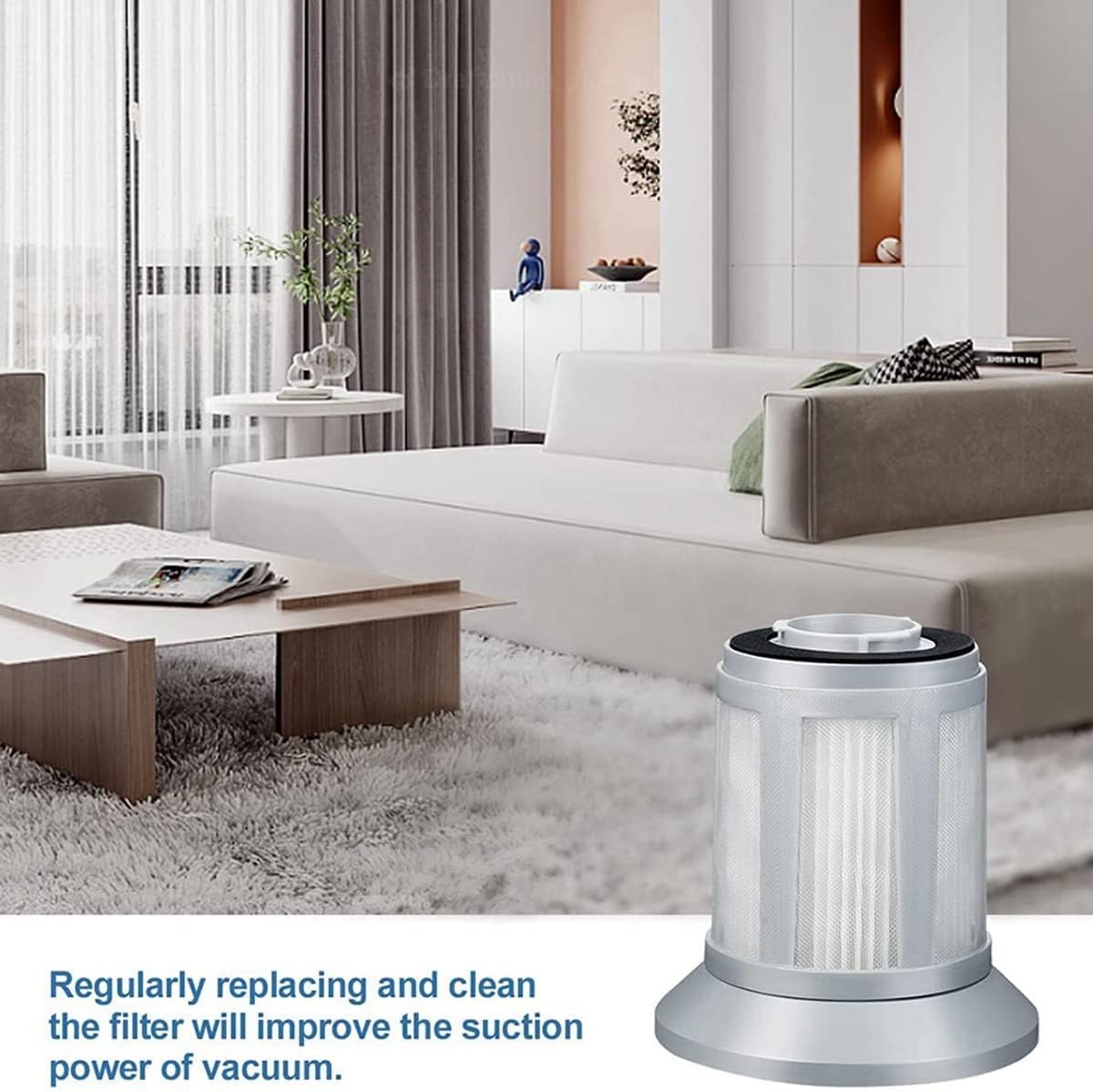Replacement Filters Compatible With Bissell 2156A, 1665, 16652, 1665W Zing Vacuum-Cleaner, Replace 1613056, V1259-DP01-A-2985