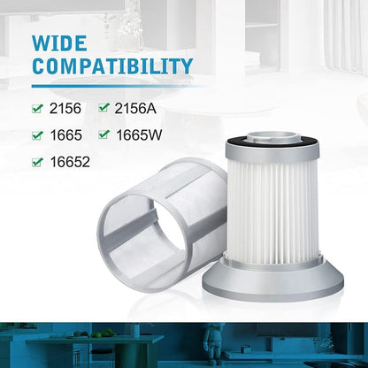 Replacement Filters Compatible With Bissell 2156A, 1665, 16652, 1665W Zing Vacuum-Cleaner, Replace 1613056, V1259-DP01-A-2985