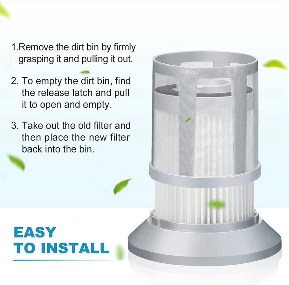 Replacement Filters Compatible With Bissell 2156A, 1665, 16652, 1665W Zing Vacuum-Cleaner, Replace 1613056, V1259-DP01-A-2985