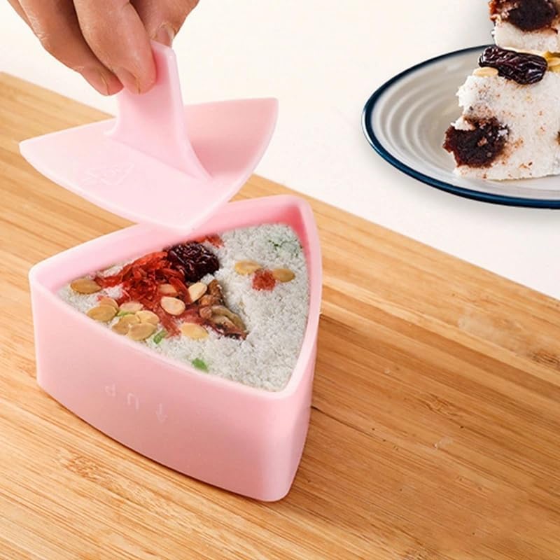 3Pcs Onigiri Triangle Rice Ball Maker, Plastic Triangle Rice Ball Mold Musubi Maker Press, Non Stick Making V1259-DP01-A-2992