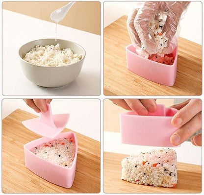 3Pcs Onigiri Triangle Rice Ball Maker, Plastic Triangle Rice Ball Mold Musubi Maker Press, Non Stick Making V1259-DP01-A-2992