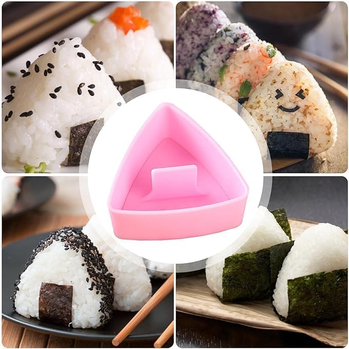 3Pcs Onigiri Triangle Rice Ball Maker, Plastic Triangle Rice Ball Mold Musubi Maker Press, Non Stick Making V1259-DP01-A-2992