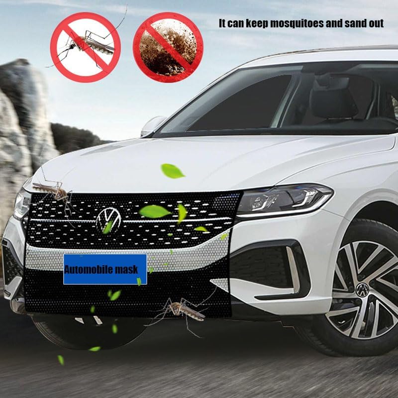 2Pcs Car Grill Net,Heavy-Duty Grille Mesh with Hooks, Universal Front Bumper Vent Insert for Pickup Trucks & V1259-DP01-A-2994