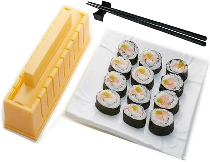 Sushi Maker, DIY Mold Set - Easy Sushi Making Kit, with Chopsticks and Chopstick Rest (Round Shaped) V1259-DP01-A-2996
