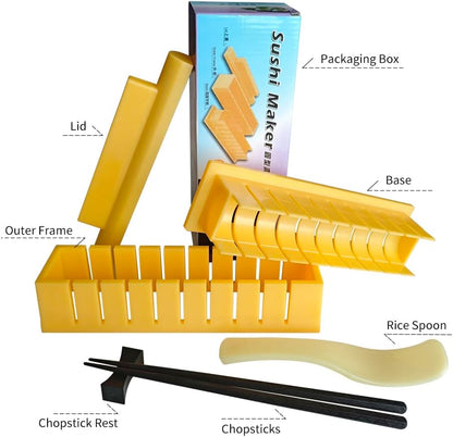 Sushi Maker, DIY Mold Set - Easy Sushi Making Kit, with Chopsticks and Chopstick Rest (Round Shaped) V1259-DP01-A-2996