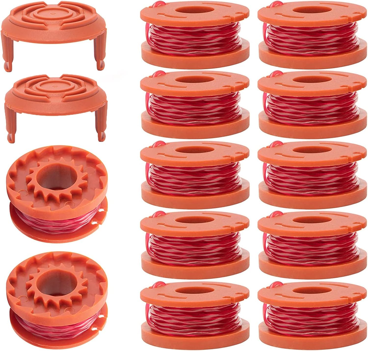 14 Pack Replacement Trimmer Spool Line, Trimmer Replacement Spools Line for Worx WA0010 WA0004.1 Grass V1259-DP01-A-2999