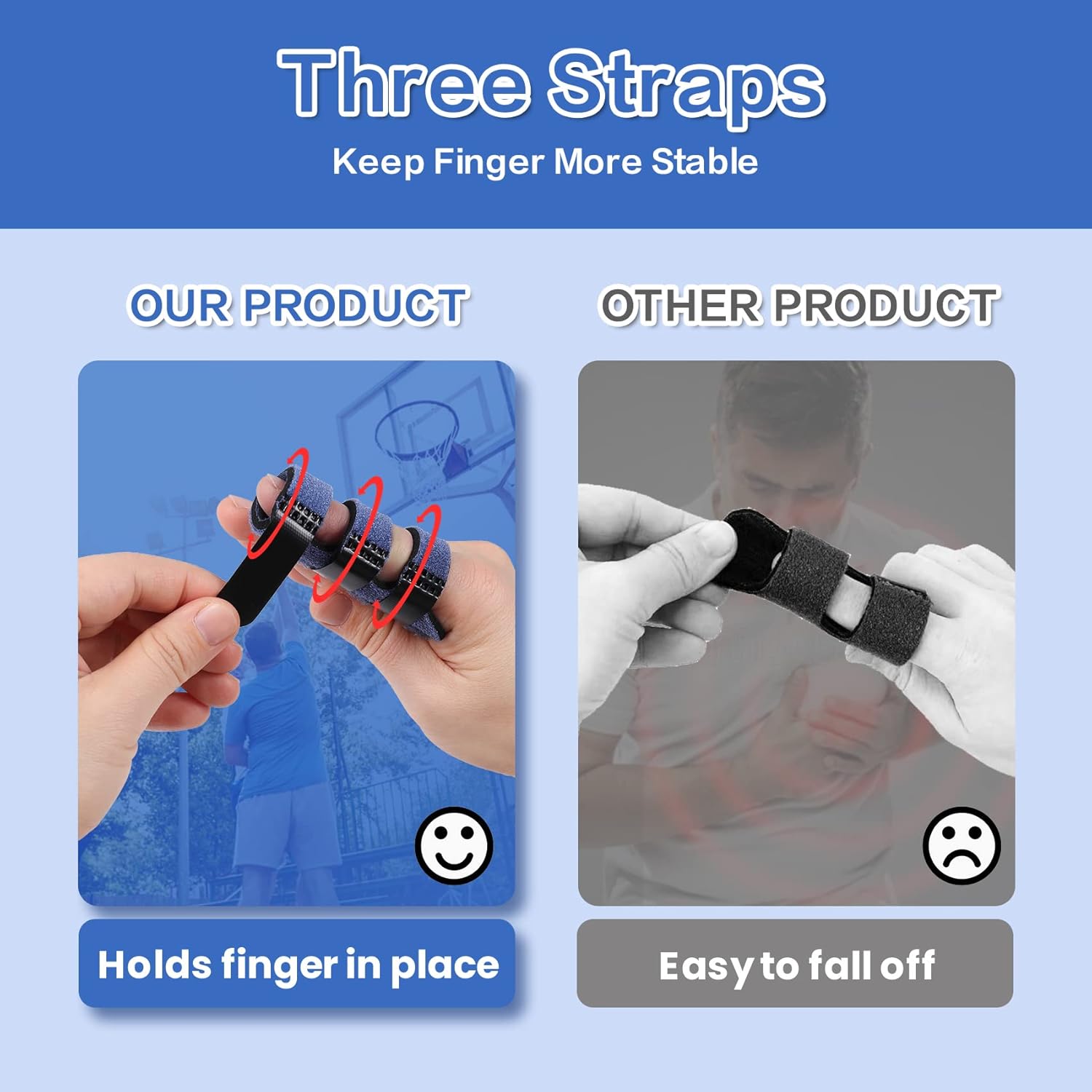 Trigger Finger Splint, Finger Splints for Straightening & Trigger Finger & Broken Finger,Finger Brace Fits V1259-DP01-A-3000