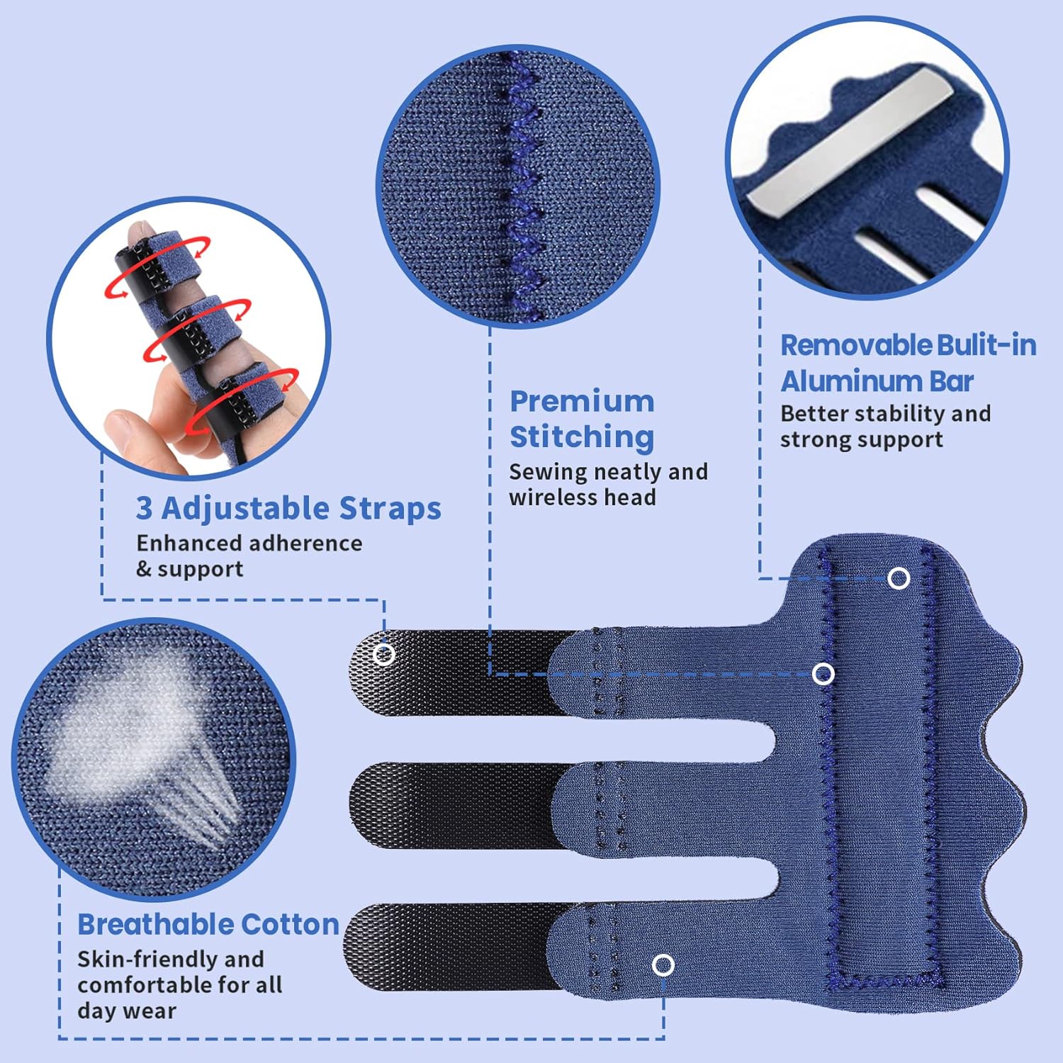 Trigger Finger Splint, Finger Splints for Straightening & Trigger Finger & Broken Finger,Finger Brace Fits V1259-DP01-A-3000