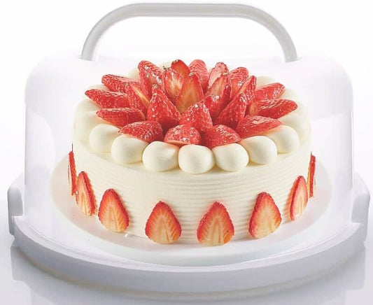 Large 10 Inch Cake Carrier Keeper Stand with Handles and Lids Container for Transport Cake Holder Tray with V1259-DP01-A-3002