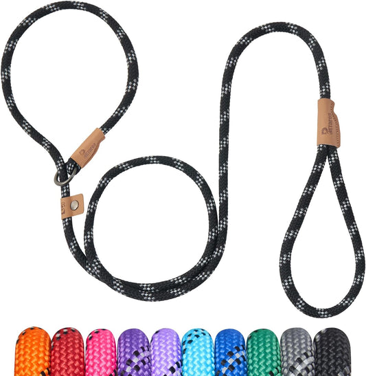 5 FT Slip Lead Dog Leash, Heavy Duty Rope Leash for Small Medium Large Dogs, No Pull Training Lead with V1259-DP01-A-3004