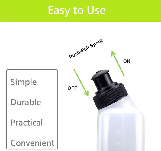 2x10oz BPA-Free Water Bottles for the Running Hydration Belt, Fuel Belts Replacement Bottle Set for Marathon V1259-DP01-A-3007