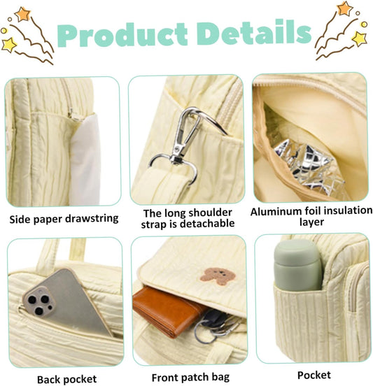 1PC Diaper Bag, Zipper Large Capacity Diaper Tote Bag with Multi-Pocket, Handheld/Crossbody Storag Organizer V1259-DP01-A-3017