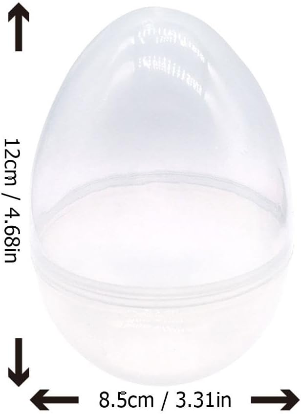Giant Transparent Easter Eggs - DIY Blank Easter Egg, Clear Easter Eggs Empty Plastic Surprise Eggs Fillable V1259-DP01-A-3018