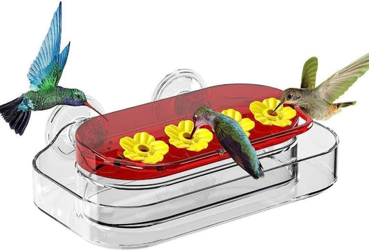 Window Hummingbird Feeders - Hanging Hummingbird Feeder with Suction Cup, Tabletop Humming Bird Feeder Bird V1259-DP01-A-3021