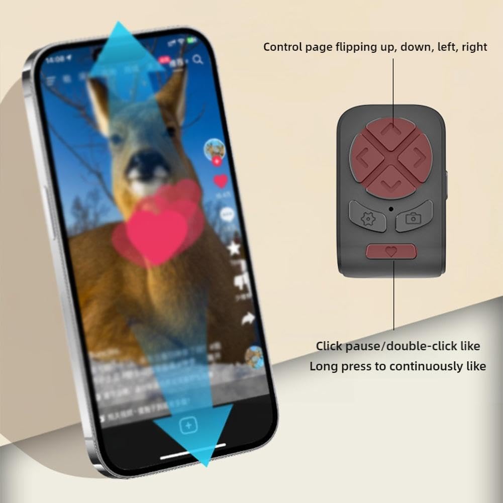 for TIK-Tok Remote Control Ring,Wireless Page Turner,Bluetooth Remote Control Ring Finger Scroller,Finger V1259-DP01-A-3022
