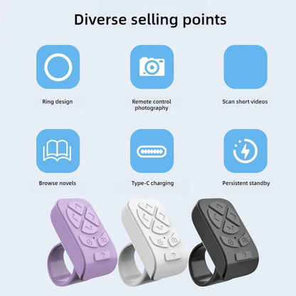 for TIK-Tok Remote Control Ring,Wireless Page Turner,Bluetooth Remote Control Ring Finger Scroller,Finger V1259-DP01-A-3022
