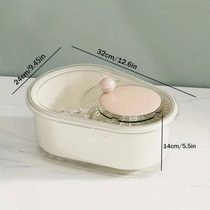Fruit Cleaner Spinner - Fruit Washer Spinner Bowl with Lid, Large Capacity Fruit Washer Spinner with Brush, V1259-DP01-A-3024