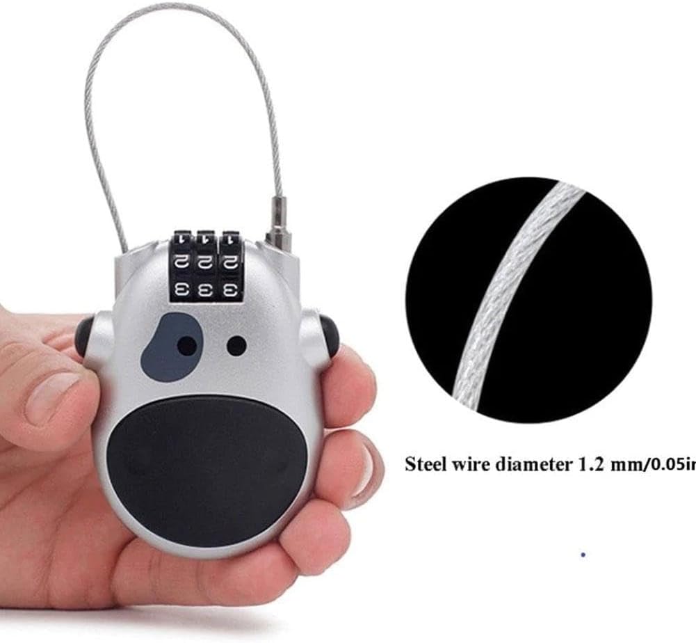 Electric Vehicle Helmet Theft Lock Telescopic Cable Wire 2 Suitcase Steel Luggage U1H7 Lock Code Color Lock V1259-DP01-A-3033