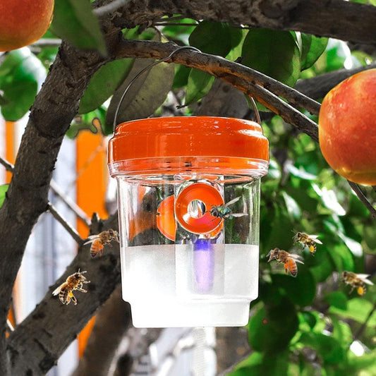 Solar Wasp Trap Outdoor Hanging,Solar Powered Bee Trap Reusable Fly Traps Outdoor Hanging Wasp Killer for V1259-DP01-A-3052