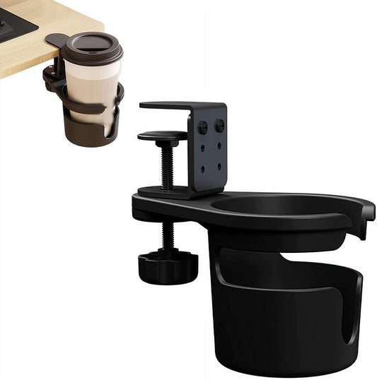 Desk Cup Holder, Anti-Spill Cup Holder for Desk, 180 degrees Rotating Under Table Cup Holder, Desk Side V1259-DP01-A-3053