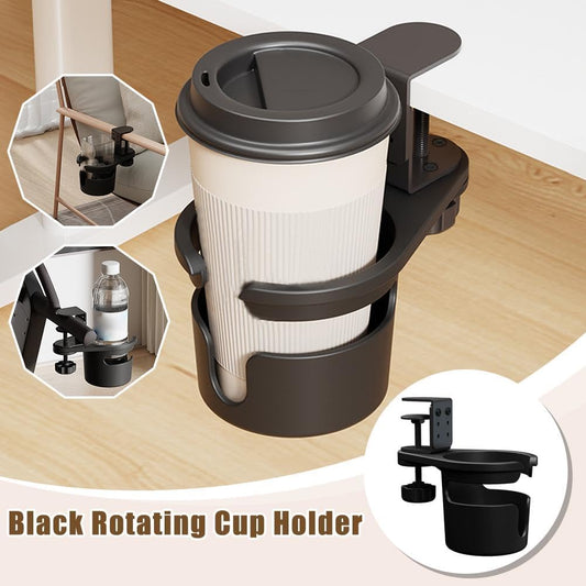 Desk Cup Holder, Anti-Spill Cup Holder for Desk, 180 degrees Rotating Under Table Cup Holder, Desk Side V1259-DP01-A-3053