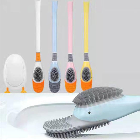 Diving Duck Toilet Brush,Soft Silicone Flex Toilet Brush and Holder,Cartoon Duck Deep Cleaning Bathroom Brush V1259-DP01-A-3061