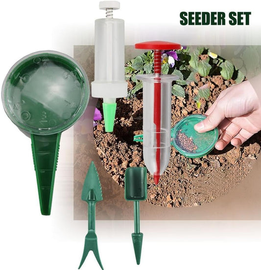 Mini Seed Spreader, 2025 Upgrade Mini Sowing Seed Dispenser, Small Hand Seed Planter Tool, Manual Seedlings V1259-DP01-A-3064
