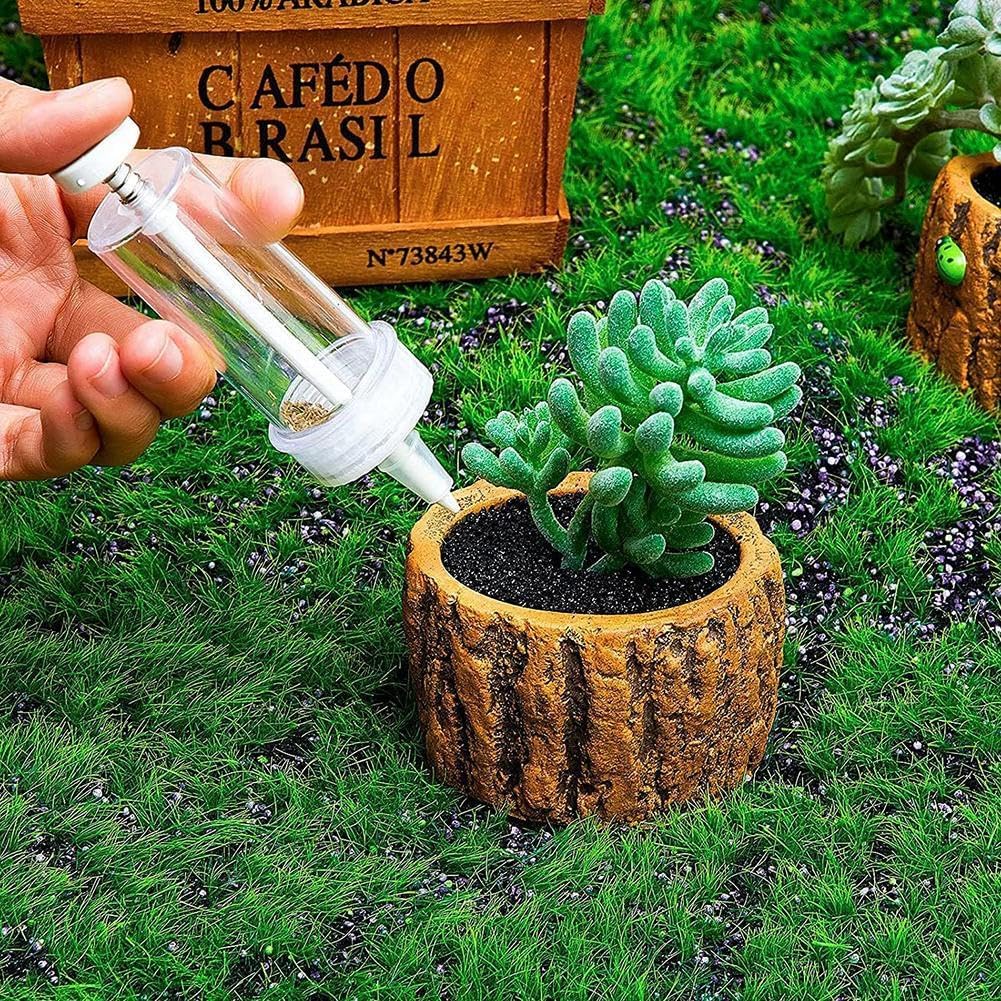 Mini Seed Spreader, 2025 Upgrade Mini Sowing Seed Dispenser, Small Hand Seed Planter Tool, Manual Seedlings V1259-DP01-A-3064