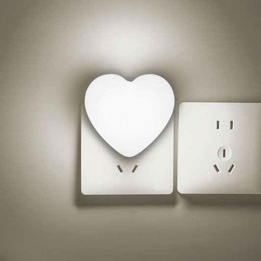 Love Heart Night Lights Plug into Wall - Heart Shape Nursery Nightlight with Light Sensors, Cute Soft LED V1259-DP01-A-3075