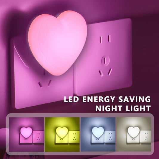Love Heart Night Lights Plug into Wall - Heart Shape Nursery Nightlight with Light Sensors, Cute Soft LED V1259-DP01-A-3075