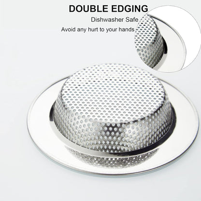 Kitchen Sink Strainer Stainless Steel, Kitchen Sink Drain Strainer, Sink Strainers for Kitchen Sinks with V1259-DP01-A-3083