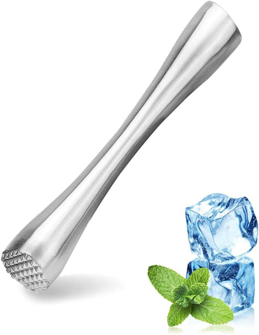 Stainless Steel Cocktail Muddler 8" Professional Old Fashioned & Mojitos Drink Muddler Ideal Bartender Tool V1259-DP01-A-3087