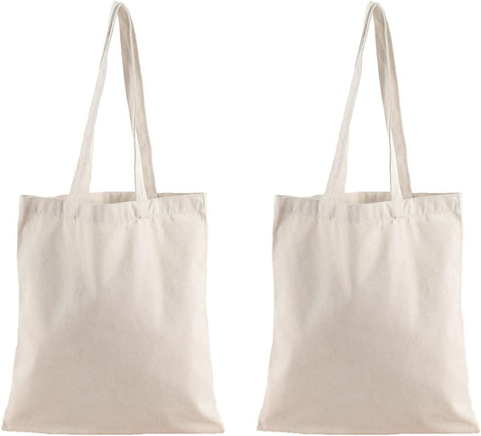 Reusable Grocery Shopping Bags Cotton Tote Bag, Blank Tote Canvas Bags for DIY Craft, Grocery,Shopping,Drawing V1259-DP01-A-3089