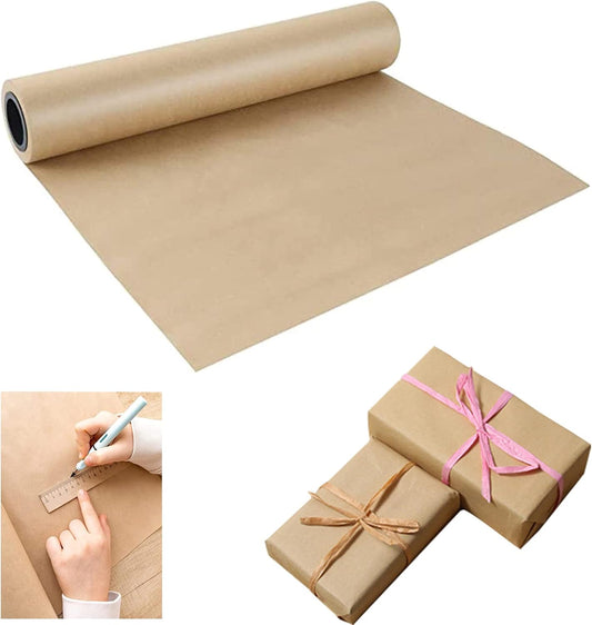 Brown Kraft Paper Roll - 15" x 33'(400") Brown Wrapping Paper for Packing Moving Small Craft Paper Roll for V1259-DP01-A-3090
