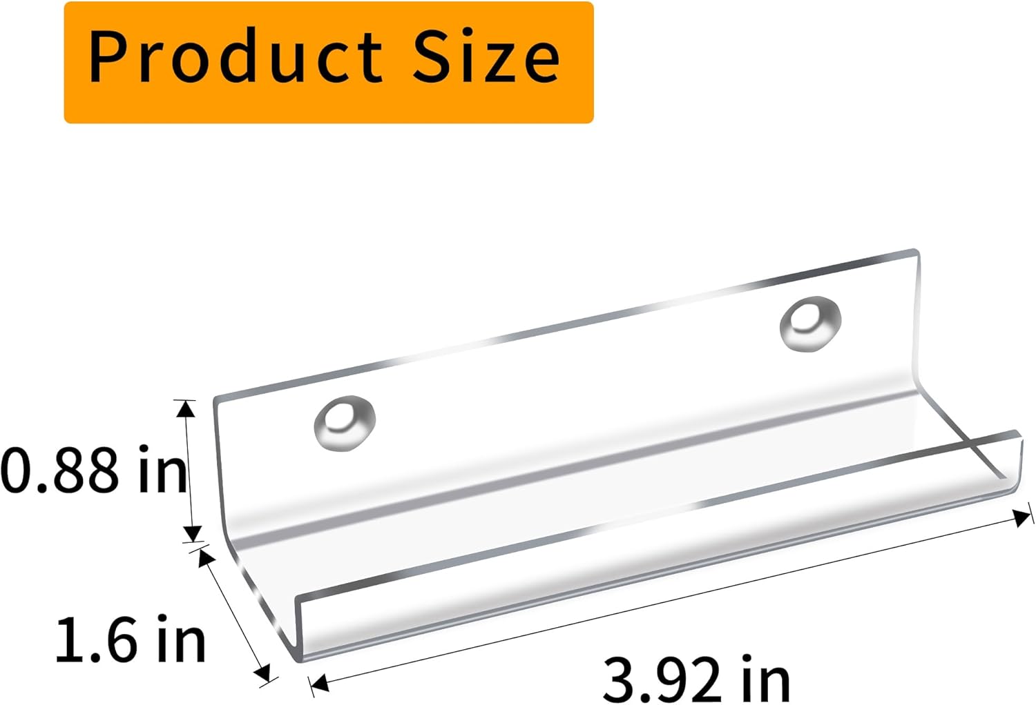 6 Pack Clear Vinyl Record Shelf Wall Mount Acrylic Album Display Holder Storage Hanger CD Floating Shelf for V1259-DP01-A-3092
