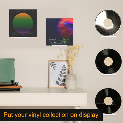 6 Pack Clear Vinyl Record Shelf Wall Mount Acrylic Album Display Holder Storage Hanger CD Floating Shelf for V1259-DP01-A-3092