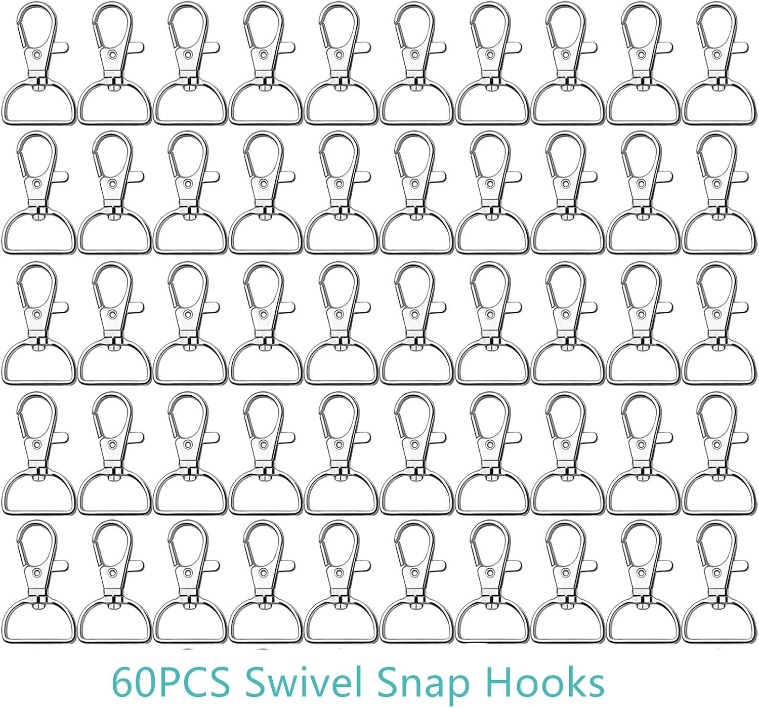 40PCS Swivel Snap Hooks, Premium Lanyard Snap Hook for Lanyard and Sewing Projects (3/4" Inside Width)... V1259-DP01-A-3098