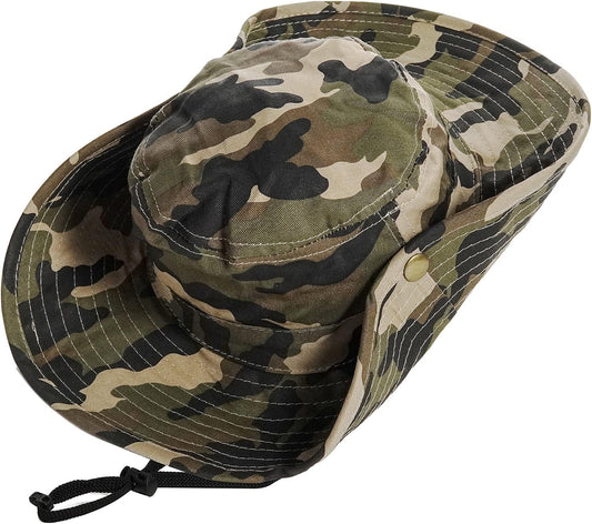 Boys Camo Sun-Bucket-Hat Summer Outdoor Safari Fishing-Hat Boonie-Cap for Big Kids 2-14Yrs V1259-DP01-A-3100