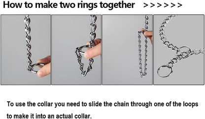 Chain Dog Training Choke Collar, 304 Stainless Steel, Total Length 20 in, 2.5 mm V1259-DP01-A-3106