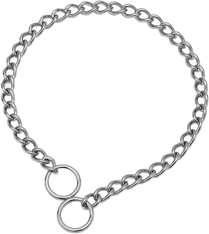 Chain Dog Training Choke Collar, 304 Stainless Steel, Total Length 20 in, 2.5 mm V1259-DP01-A-3106