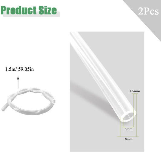 2 Pcs Silicone Tubing Hose for Automatic Drinking Water Pump Replacement Compatible with Electric Water V1259-DP01-A-3108