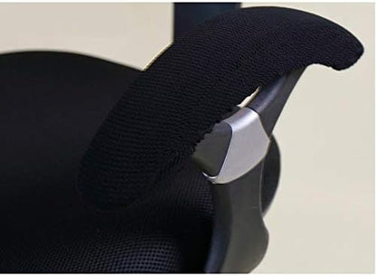 Removable Washable Office Chair Armrest Slipcovers Covers Pads (Black) V1259-DP01-A-3118