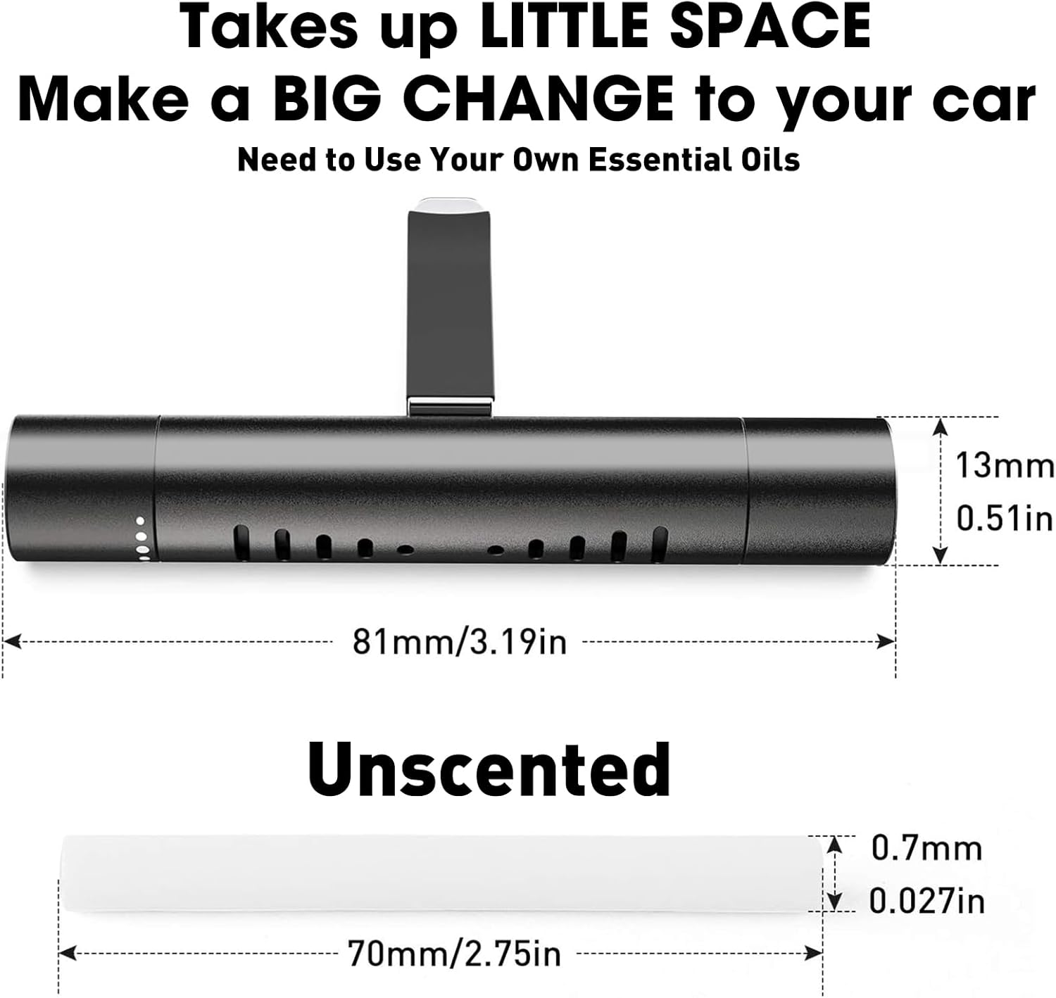2 Custom Car Vent Diffusers Come with three custom aroma sticks V1259-DP01-A-3124