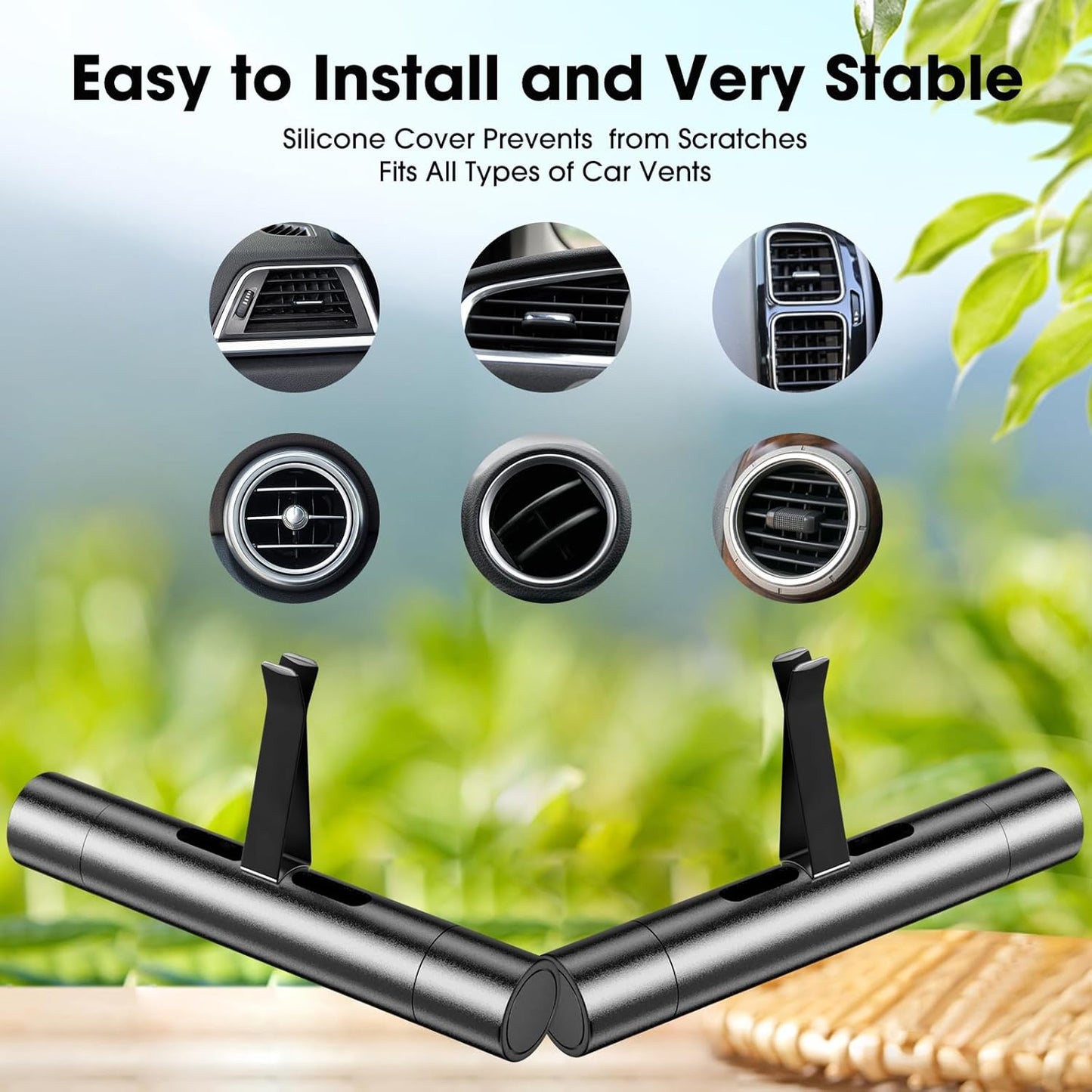 2 Custom Car Vent Diffusers Come with three custom aroma sticks V1259-DP01-A-3124