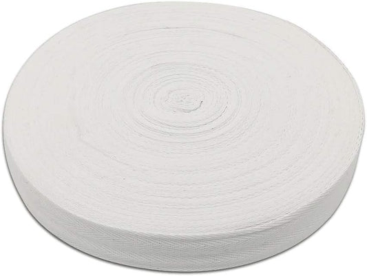 Natural Cotton Twill Tape 50 Yards 1 Inch Bunting Bias Tape Herringbone Webbing Tape Roll for Apron Sewing V1259-DP01-A-3130