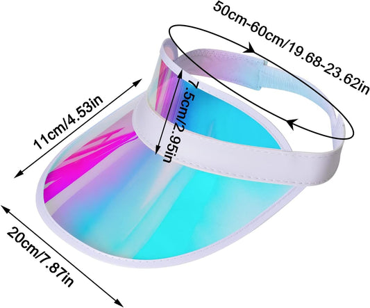 6 Pack Sun Visor Hats Cap Sports Visors Beach Tennis Golf Headwear for Women Men V1259-DP01-A-3131